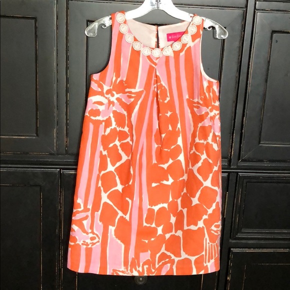 orange zebra dress